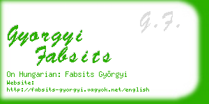 gyorgyi fabsits business card